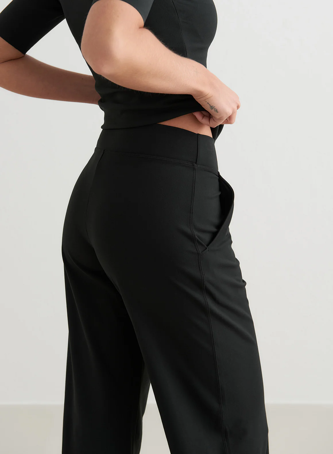 Black Sense Wide Pants - Image 137
