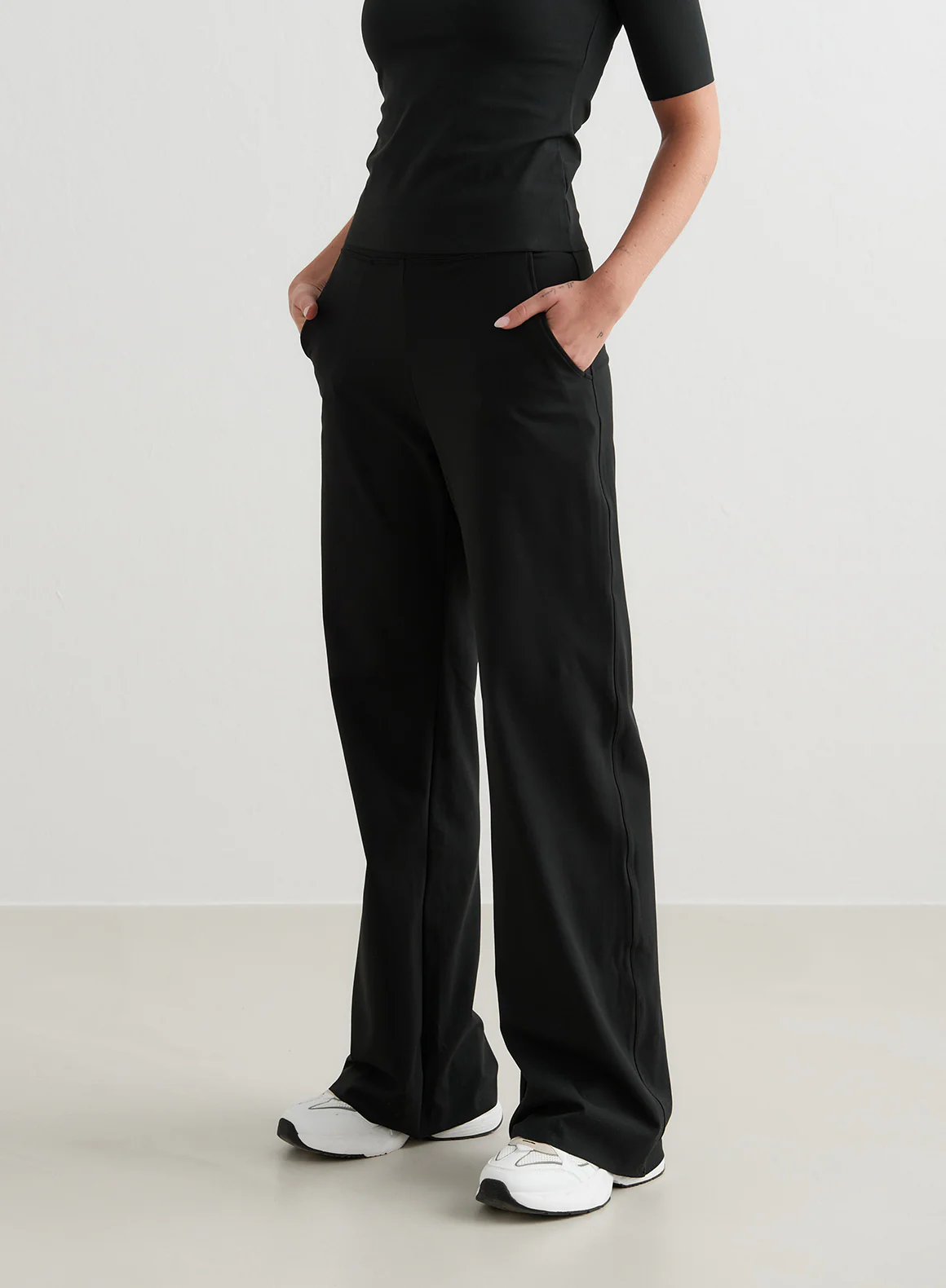 Black Sense Wide Pants - Image 96