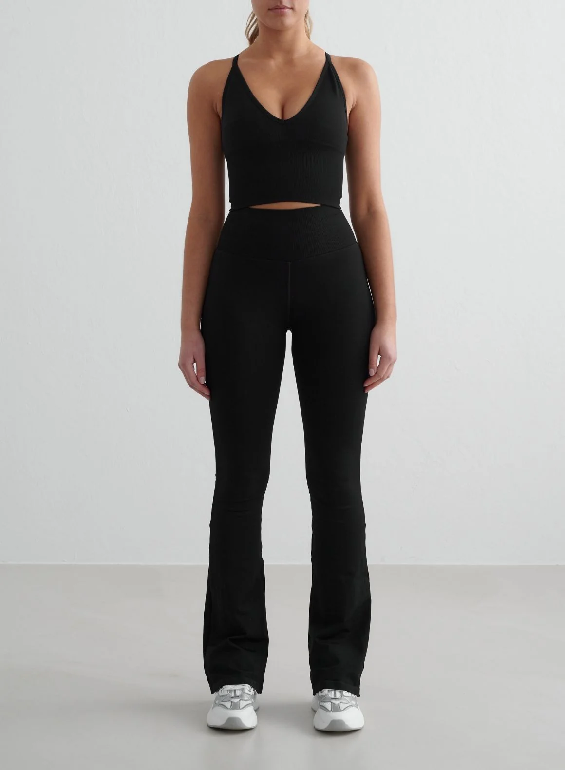 Black Shape Seamless Flare Tights - Image 6