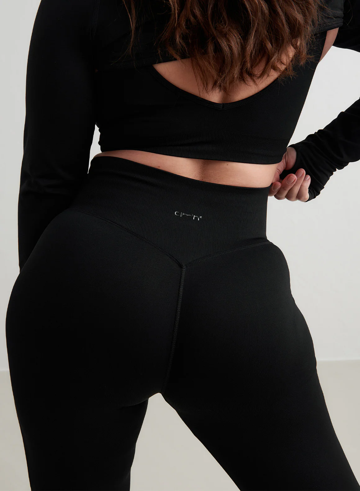 Black Shape Seamless Flare Tights - Image 99