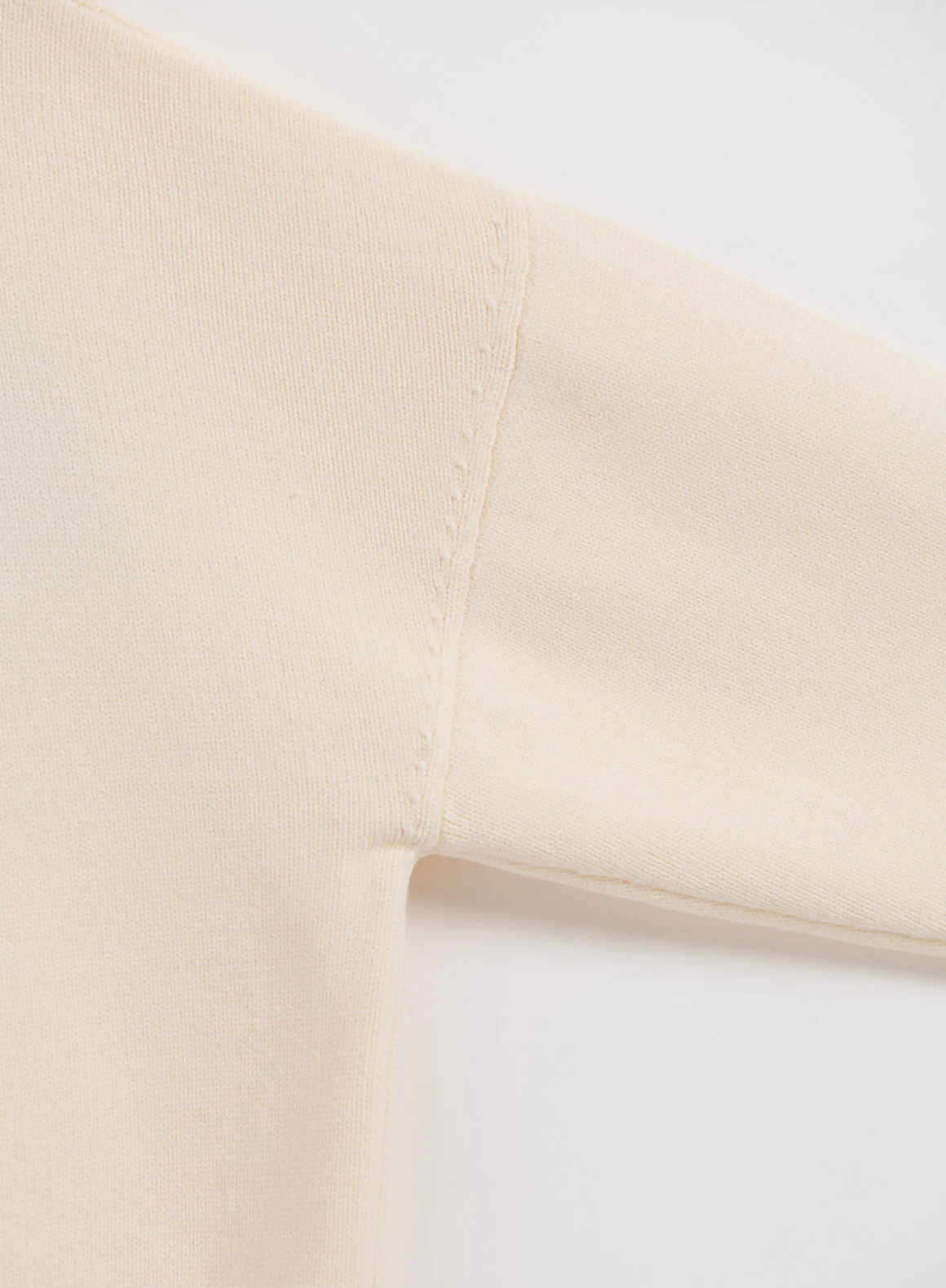 Cream Athletic Knit Sweatshirt - Image 8