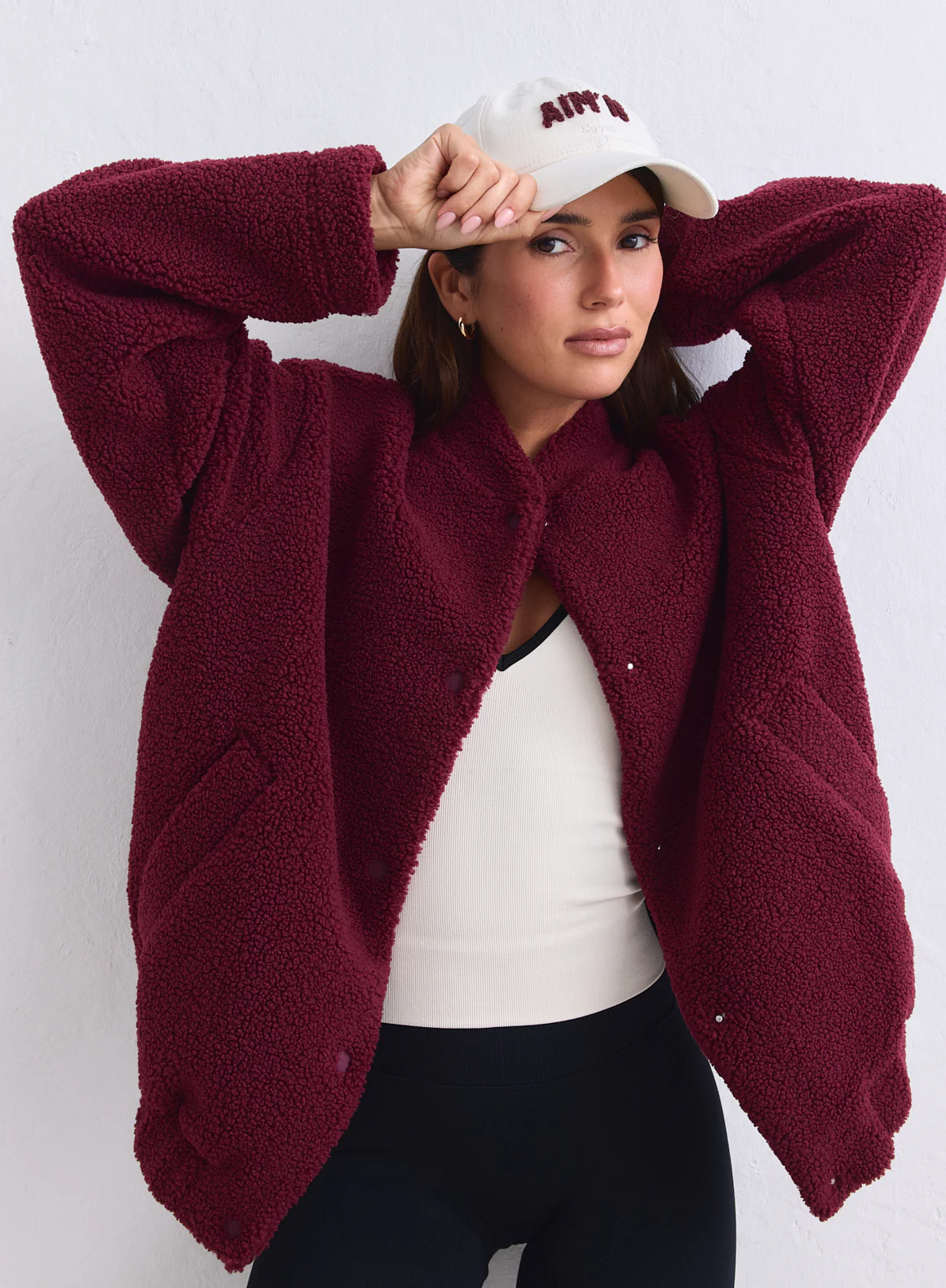 Merlot Pile Coach Jacket