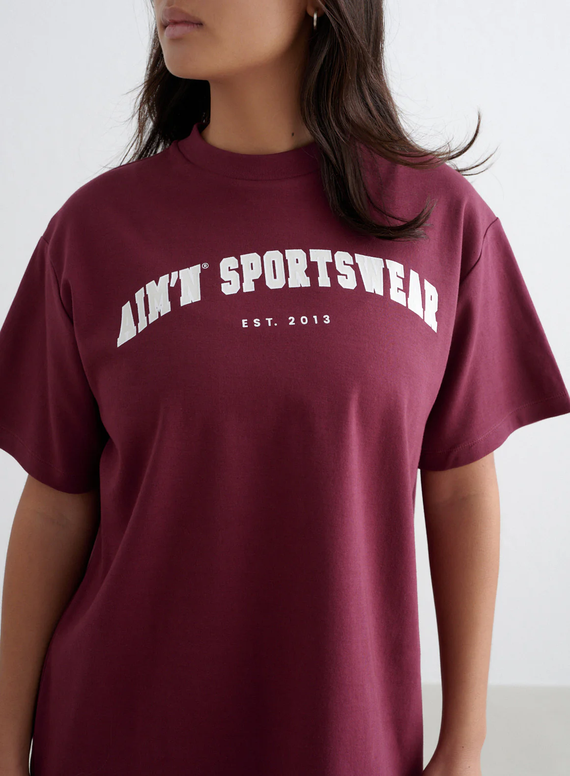 Merlot Varsity Boyfriend T-shirt - Image 2