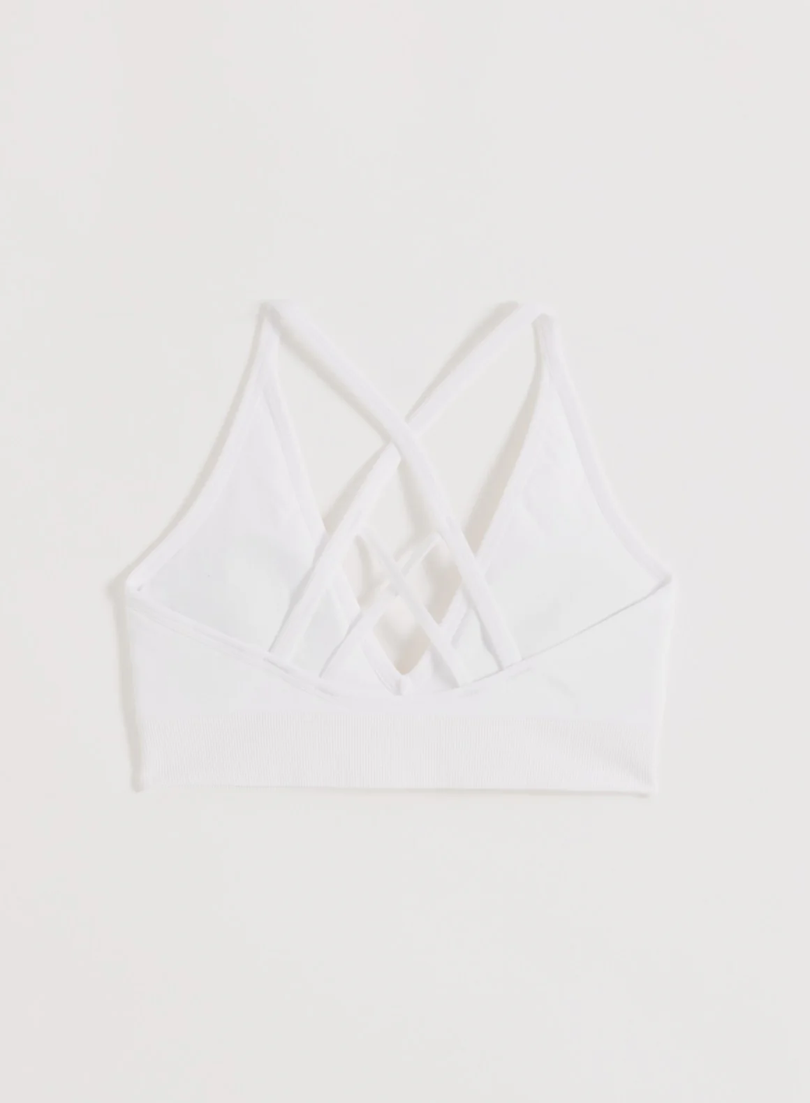 White Shape Seamless Cross Back Bra - Image 10