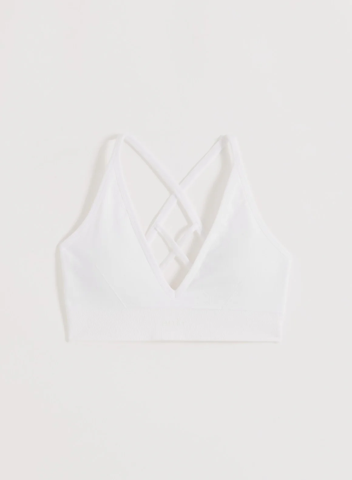 White Shape Seamless Cross Back Bra - Image 8